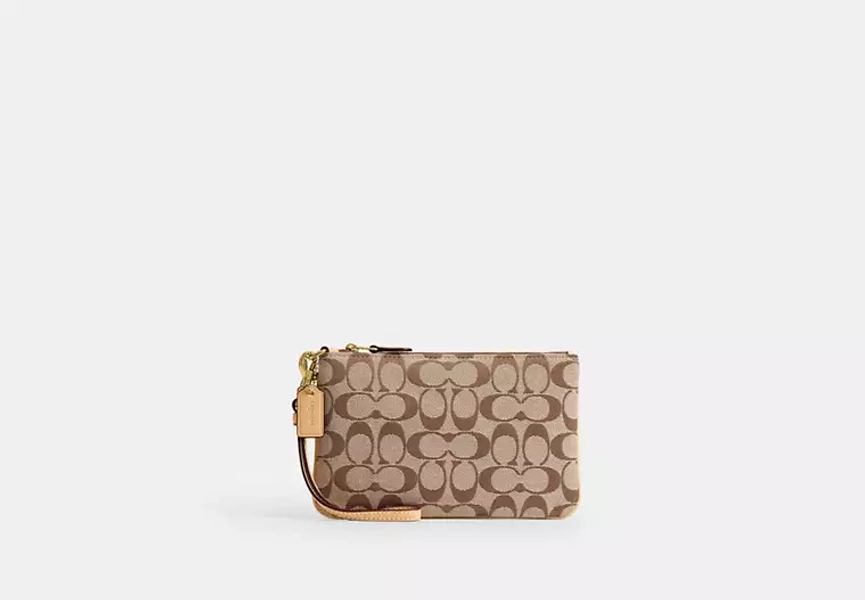Essential Small Wristlet In Signature Jacquard