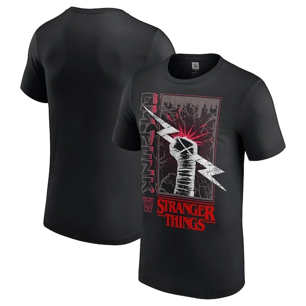 Men's  Black CM Punk WWE x Stranger Things T-Shirt