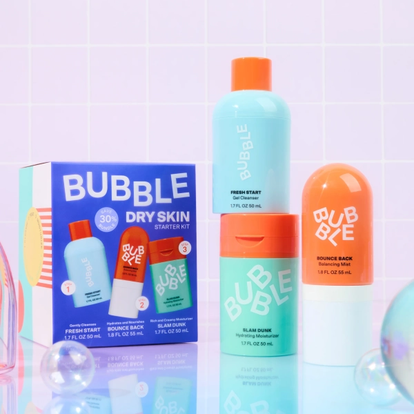 Bubble Skincare Hydrating Routine Bundle for Sensitive Skin, Unisex, Facial Beauty Kit, Clean Face Wash, Set of 3 - Walmart.com