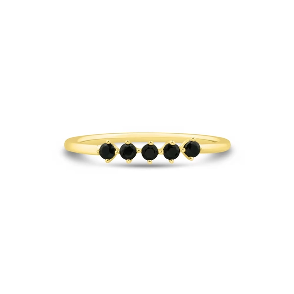 Scout & Lark Lab-Created Gemstone Five-Stone Band in 10K Yellow Gold