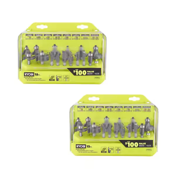 RYOBI Shank Carbide Router Bit Set (30-Piece) A25R151-A25R151