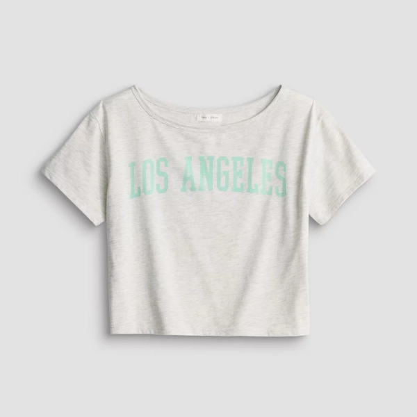Girls 7-16 Sea + Skye Off Shoulder Graphic Tee