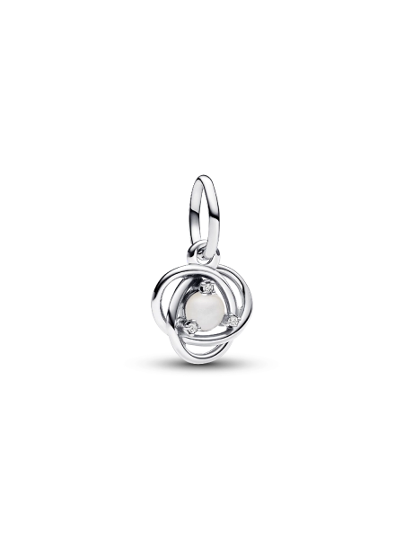 FINAL SALE - White Eternity Circle Dangle Charm