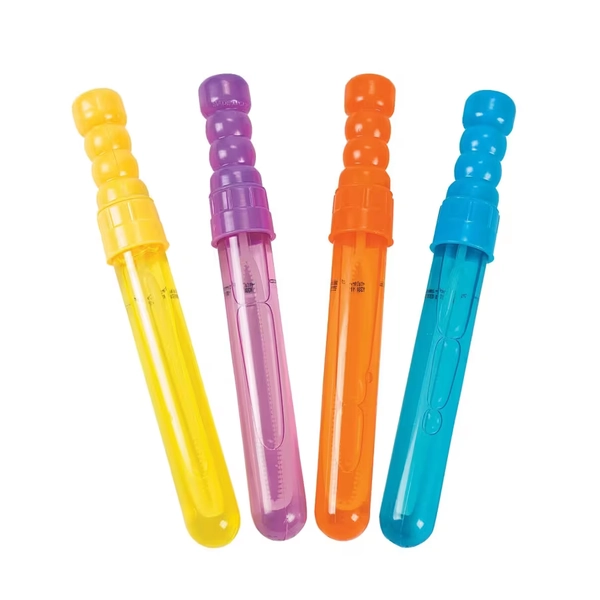 7 Mini Solid Color Plastic Outdoor Bubble Wands - 12 Pc.