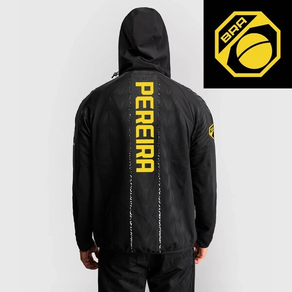 Men's UFC Zenith by Venum Black Alex Pereira Authentic Fight Night Full-Zip Walkout Hoodie