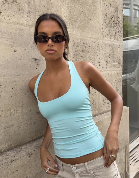 Built In Bra Halterneck Top