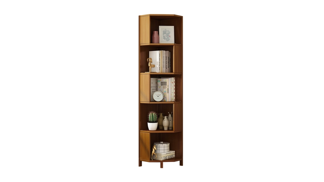 Serrano 5 Corner Industrial Bookshelf Display Storage Stand