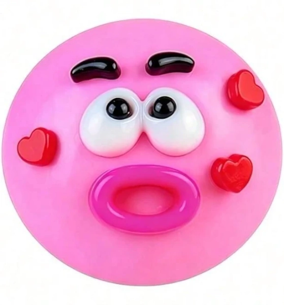 Pink Funny Face Squishy Stress Ball Fidget Toys Sensory Anti Stress Cute Easy Squeeze Soft Slow Rising TPR Sensory Fidget Toy Anxiety Relie