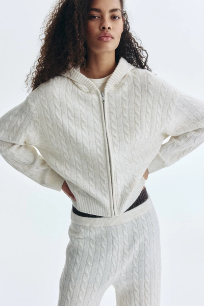 Cable-Knit Cardigan with Zipper - Cream - Ladies | H&M US