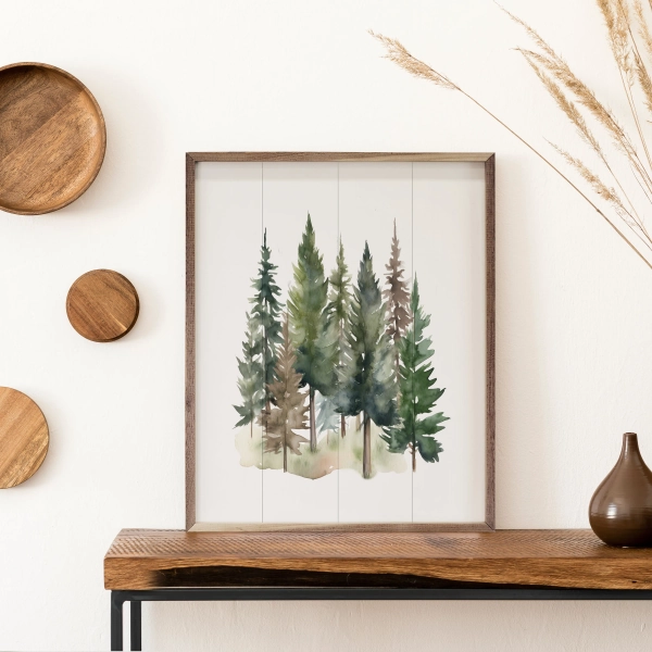 Millwood Pines Watercolor Pines II & Reviews | Wayfair