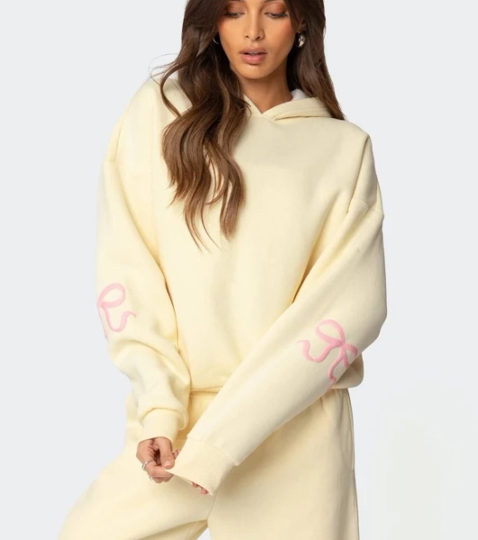 Edikted Women's Bonney Bow Detail Hoodie