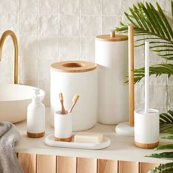 Clayton White Bathroom Accessories | Adairs