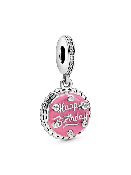 Pink Birthday Cake Dangle Charm