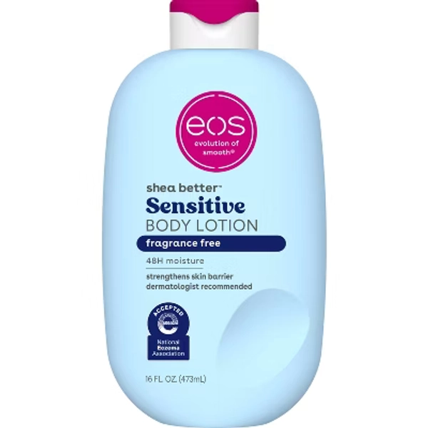eos Shea Better 24H Moisture Body Lotion - Fragrance Free - 16 fl oz: Whole Body, Bottle, Normal Skin