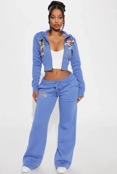 Fashion Nova Women's Ed Hardy Love Kills Pant Set