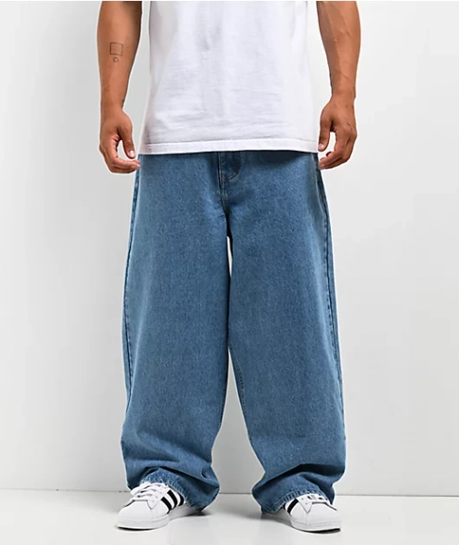 Empyre Blake Blue Wash Ultra Wide Skate Jeans