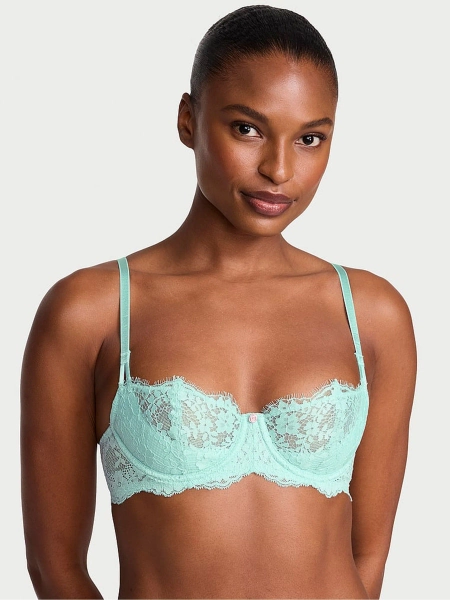 Victoria's Secret Canal Blue Unlined Balcony Lace Bra