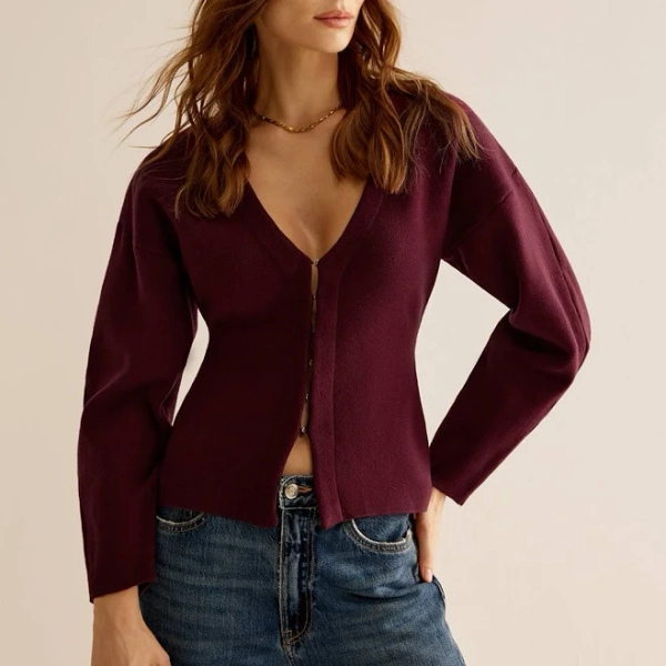 V-Neck Versatile Slim Fitted Cardigan
