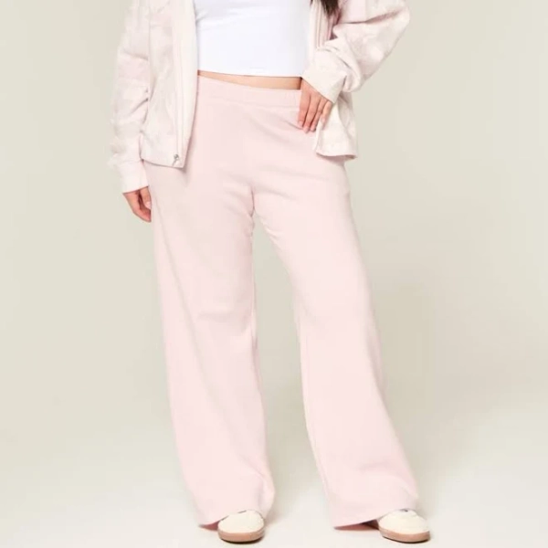 Women's Heart Pocket Wide-Leg Sweatpants