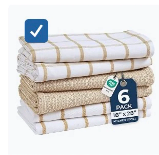 Amazon.com: LANE LINEN Cotton Kitchen Towels and Dish Cloths Set, 6-Pack – Absorbent, Quick-Drying Dish Towel, 18" x 28", Soft, Premium Hand and Tea Towels - Beige : Home & Kitchen