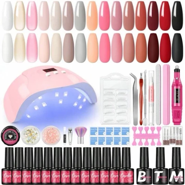 35pcs Gel X Nail Full Kit With Uv Light Nail Drill Machine Kit