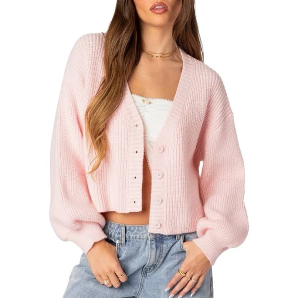 Sabrina Chunky Knit Cropped Cardigan