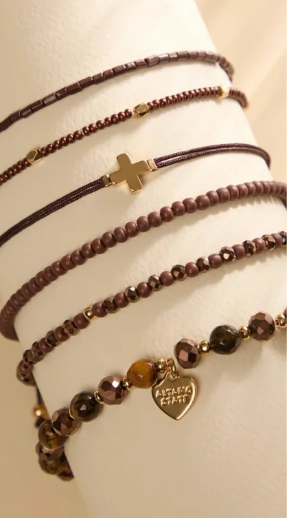 Cross Cord Layered Bracelet