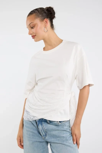 T-shirt avec dentelle