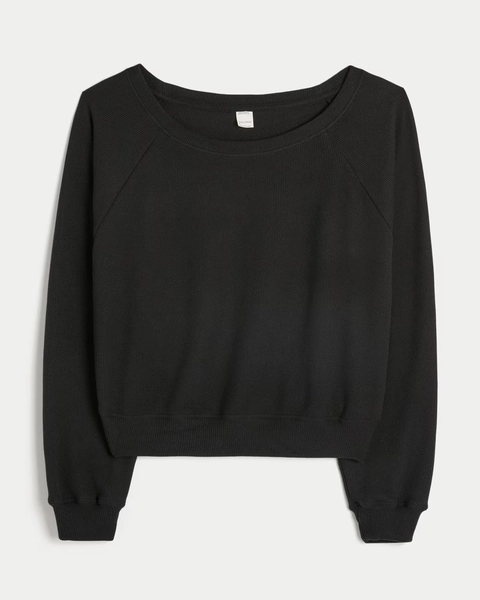 Gilly Hicks Waffle Off-the-Shoulder Top