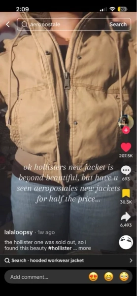 Shitake Men's Aeropostale Hooded Workwear Jacket