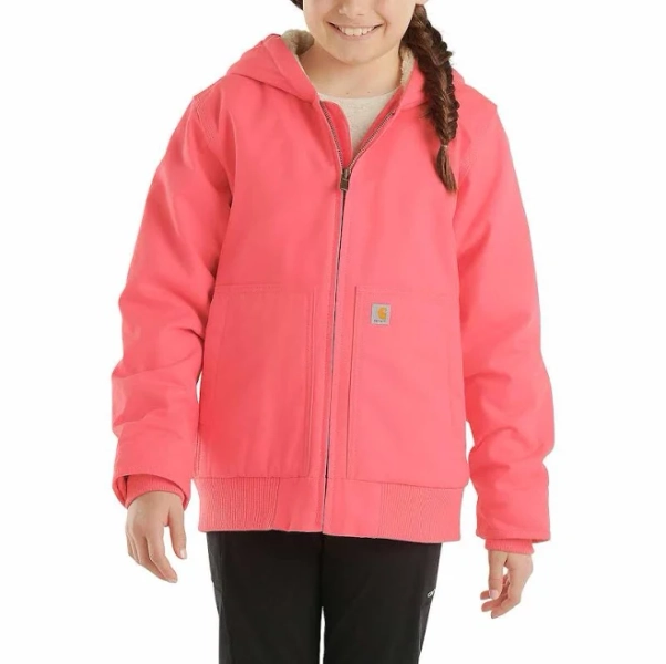 Carhartt Girls' Canvas Insulated Hooded Active Jacket