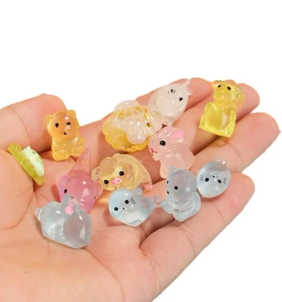 10pcs Cute Mini Resin Animal Figures Model Blind Bag Toys Action Surprise Dolls Figures For Kids