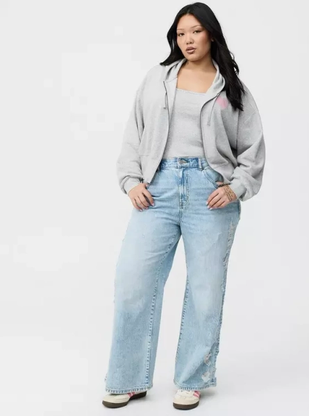 Baggy High-Rise Wide Leg Jean