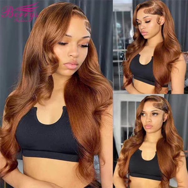 250 Density Body Wave 13x6 HD Lace Frontal Wigs 13x4 #27 Colored Wigs Transparent Lace Front Human Hair Wigs for Girls Women - AliExpress 200165144