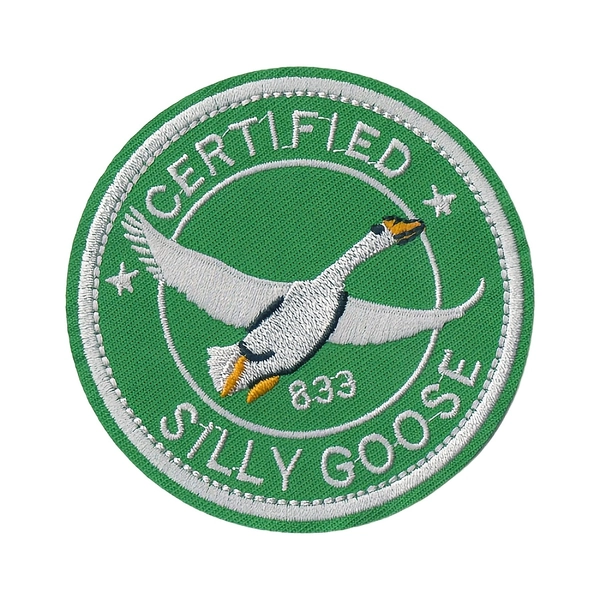 SILLY GOOSE Hippie Punk Rock Anime Cartoon Cycling Adventure Funny Cool Decal Sewn-On Badge Clothing Additions Embroidered Sewing Iron-On Patch Clothes, Pants, Down Jackets, Decorative Chest Badge, Shoes, Hats, Bags, Additions