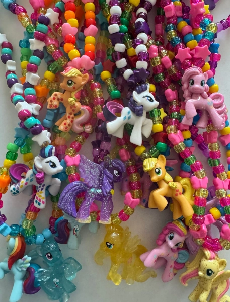Mlp Kandi Necklaces. Multiple styles. Rave EDM EDC Rainbow PLUR Festival Pride Brony
