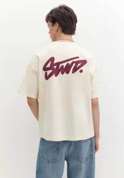 STWD LOGO BOXY - T-SHIRT - T-Shirt print - white