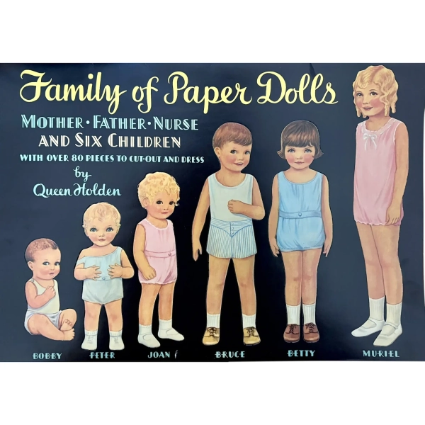 Queen Holden Family of Vintage Paper Dolls