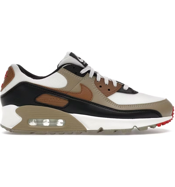 Nike Air Max 90 Phantom Black Fire Red Light British Tan (Women's)