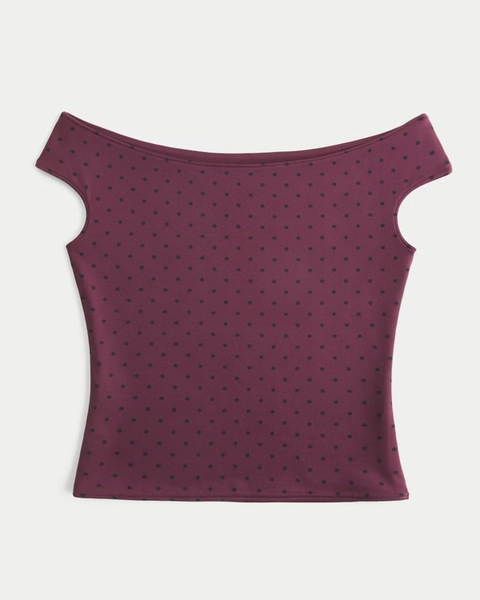 Reversible Off-the-Shoulder Seamless Fabric Top