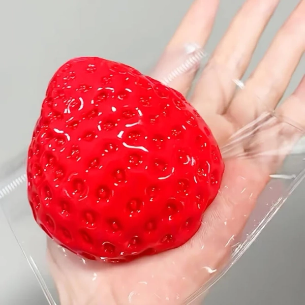 1pc Taba Squishy Strawberry Stress Relieving Toy - Soft, TPR Material, Novelty Gift for Children and Adults, Perfect for New Year, Valentine'S Day,
