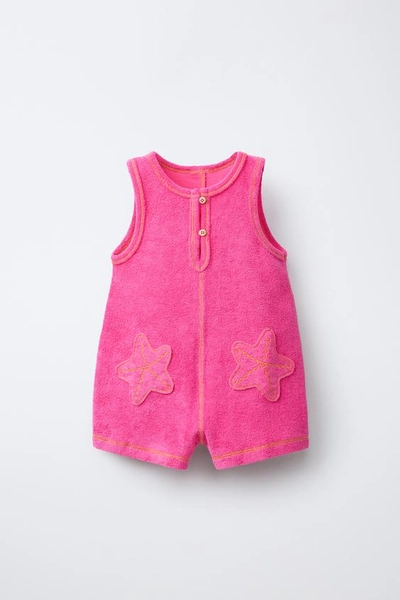 STAR POCKET TERRY CLOTH ROMPER