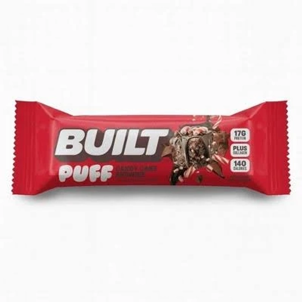 Built Puff Candy Cane Brownie Protein Bar