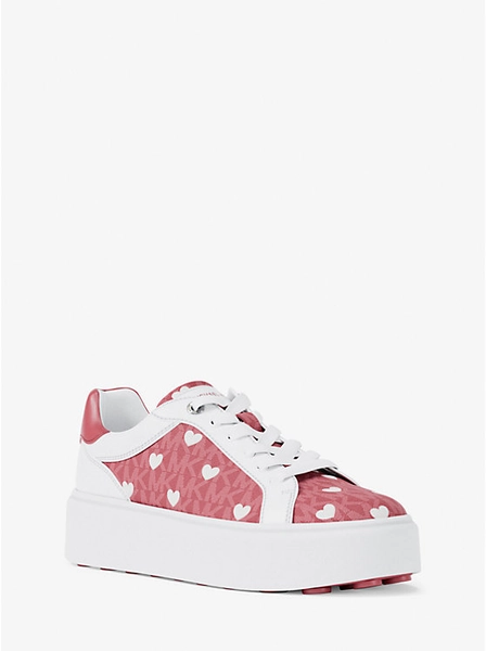 Romey Printed Signature Logo Platform Sneaker in VANILLA COMBO | Michael Kors [US]
