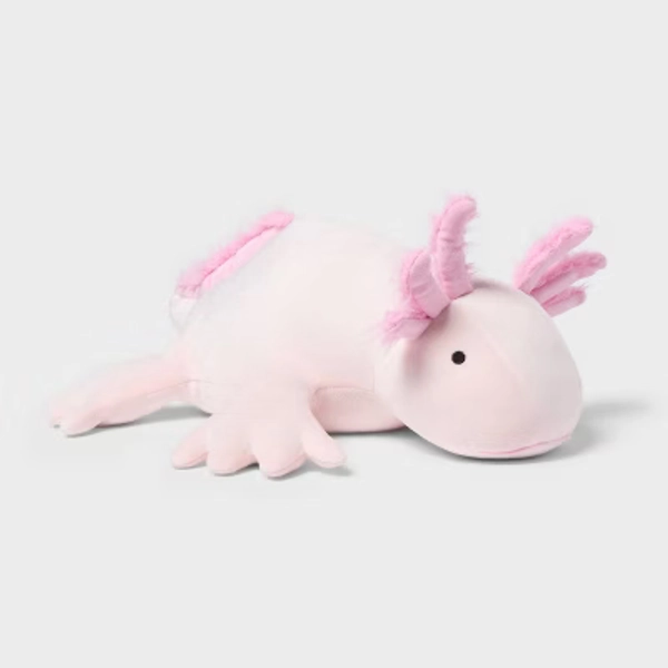 Axolotl Weighted Plush Kids' Throw Pillow Light Pink - Pillowfort™