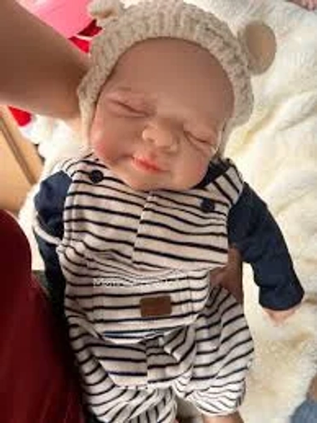 Full Body Silicone Reborn Baby Doll: 18inch Newborn Doll, Squishy, Bathable