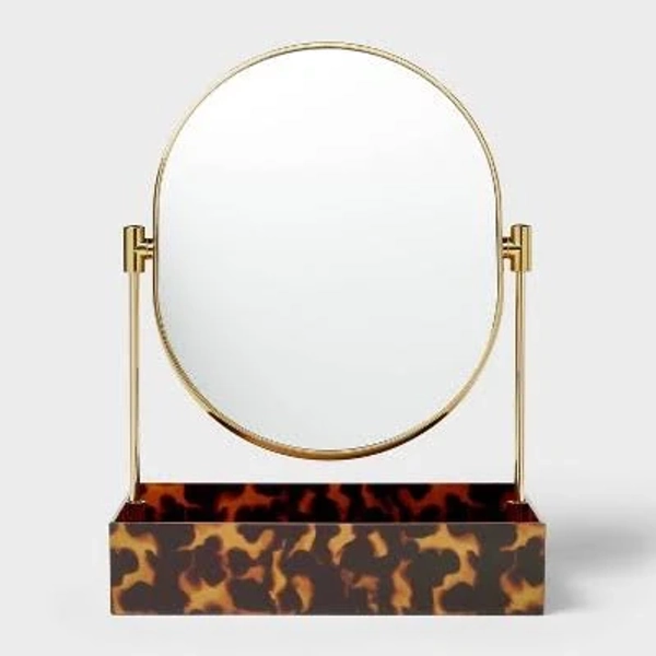 Threshold Leopard Print Tray with Gold Mirror
