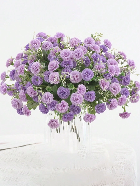 1PC Artificial Flowers Silk Carnation Bride Bouquet Fake Plants Room Decor Fall Decor Fake Flowers Garden Autumn Decor Centerpieces Vase For Home New Year's Decor Outdoor Garden Wedding Bouquet Living Room DIY Candy Box Garland Fake Plants Household Products, Valentine Day, Gift