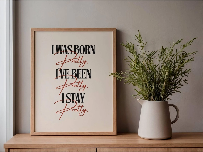 Hudson Williams Quote Rolled Poster - I was born pretty