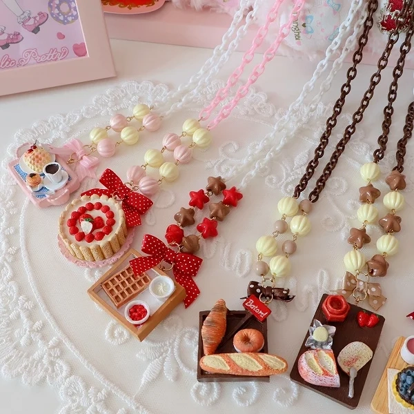 [£11.80]6 Options Sweet Dessert Necklace Lolita Accessory